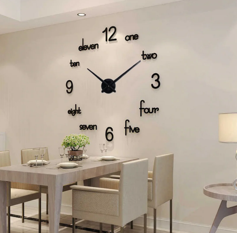 3D Wall Clock Home Decor